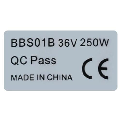 36V 250W Bafang Mid Drive Motor Sticker Electric Bicycle Conversion Kit Sticker For BBSHD BBS Dirve eBike Motor