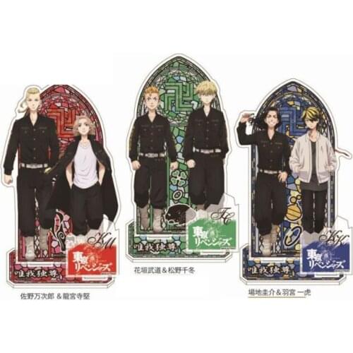Anime Tokyo Revengers Sano Manjirō Hanagaki Takemichi Acrylic Stand Figure Model Plate Display Desktop Decor Cosplay Ornaments