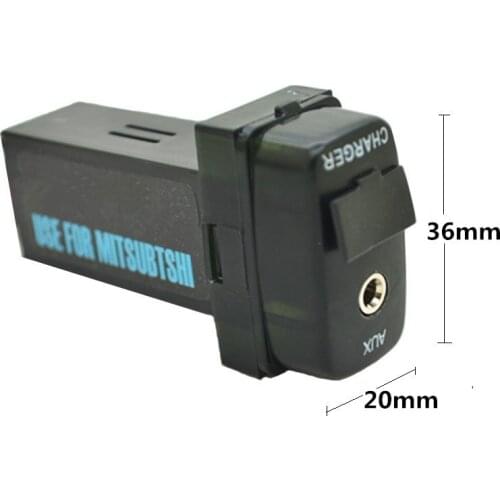 Car Interface USB Charger and Audio Adapter for MITSUBISHI Lancer Outlander ASX Pajero Sport for smart phone for iPhone