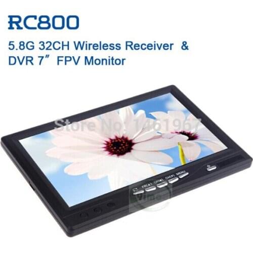 RC800 Skyzone 7inch Wireless FPV Integrated Monitor w/5.8G 32CH Receiver & DVR Recorder RC800DVR