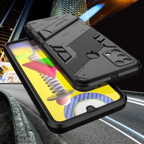 Case for Samsung Galaxy M31 SM-M315F M 31 Prime Anti Shock Camera Lens Protection Silione Back Phone Cover Matte Stand Conques