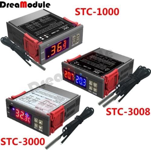 STC-1000 STC-3000 STC-3008 LED Digital Temperature Controller Thermostat Thermoregulator Incubator DC 12V 24V AC 110V 220V