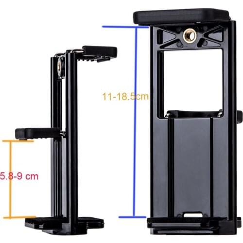Smart Phone Selfie double Clip Bracket Holder Tripod Monopod Stand Mount Adapter for Ipad Pad phone Multifunction