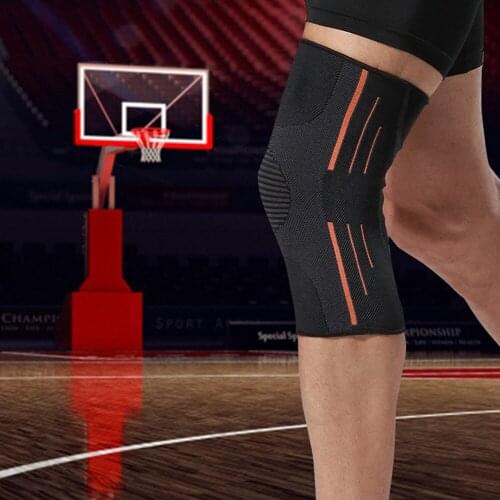 5Pcs/set Elastic Knee Pads Fitness Running Cycling Knee Support Braces Nylon Sport Compression Knee Pad Sleeve Basketball
