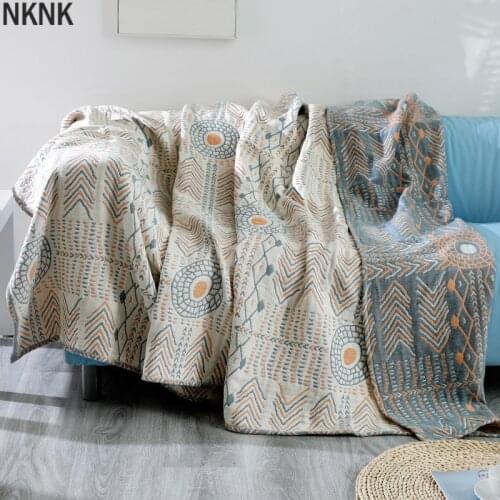 100% Cotton Muslin Summer Blanket Bed Sofa Travel Breathable Chic Bohemia Large Soft Throw Blanket Para Blanket