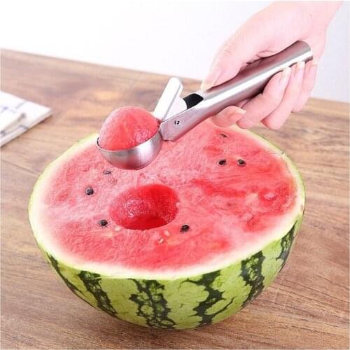 Stainless steel ice cream Scoop spoon Handle Spoon Melon Fruit Baller Ice Ball Maker Home Kitchen Tools Gadgets drop shipping