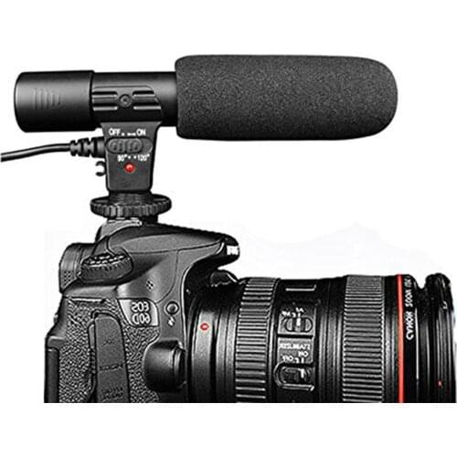 Camera Microphone 3.5mm Digital Video Recording Microphone for D-SLR Camera for Nikon / Canon Camera / DV Camcorder