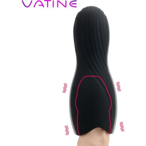 VATINE Male Masturbator Sex Toys For Men Glans Stimulator Massager Penis Delay Trainer Delay Ejaculation 10 Modes Penis Vibrator