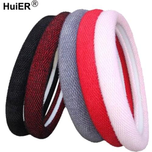 Winter Car Steering Wheel Cover Plush Soft Warm Autumn Funda Volante Stuurhoes Braid on the Steering-wheel Auto Car Styling