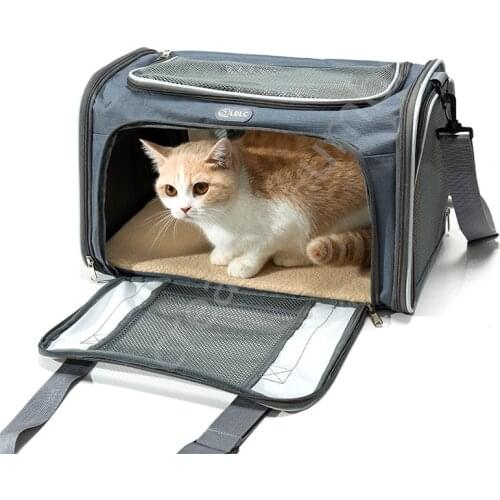 10kg bearing environmental no-toxic portable boardable plane net pet bag carrier vented carrying dog cat house bed