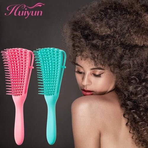 Huiyun Detangling Hair Brush Scalp Massage Comb Detangler For Kinky Curly Hair Wet Dry Thick Wavy Hair Brush Hairbrush Salon