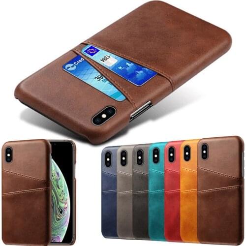 Luxury Card Holder Case for iPhone 5 5s 6 6s 7 8 Plus 5se Leather Wallet Back Case for iphone X XR XS 11 12 Pro Max Phone Cover
