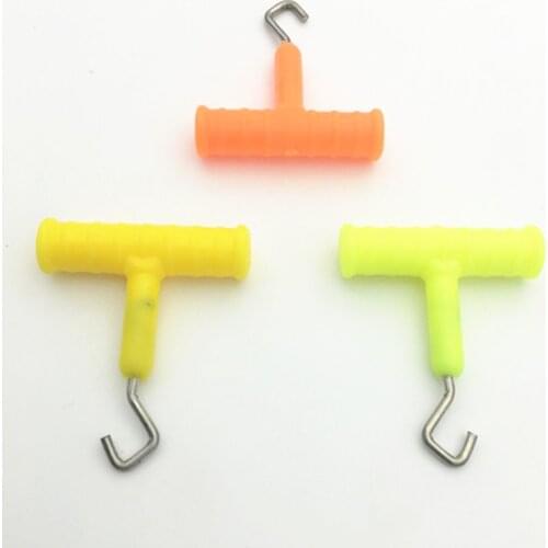 3PCS ABS Grip+Stainless Steel Smooth Knot Hook Carp Fish Knot Puller Rig Making Rig Tool Terminal Fishing Tackle Accessories