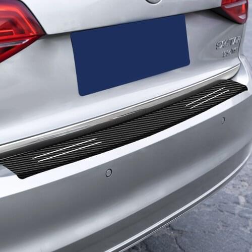 Car-Styling Carbon Fiber Trunk Rear Bumper Protector Sticker For Opel Astra H G J Corsa Insignia Antara Meriva Zafira Accessorie