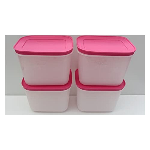 Tupperware Alaska Series Freezer Storage Container Square 4 PCs Set (4x1.1 L)