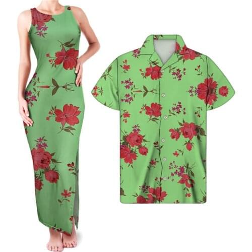 HYCOOL Summer Casual Women Floral Side Split Long Green Dress Sexy Sleeveless Elegant Women Evening Gowns Wedding Guest Dresses
