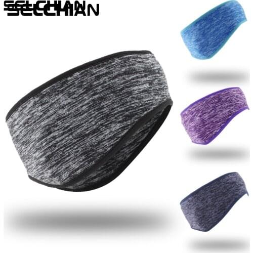Winter Fleece Headband Wool Ear Warmer Sweatband Head Hair Bandana Headwear Scarf Moisture-wicking Headwrap for Women Men
