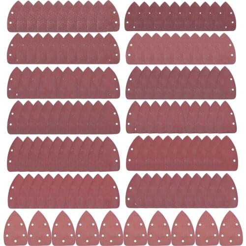 130pcs 140*90mm Hook Loop Abrasive Tools Sander Paper Sanding Disc Polishing Grit Seif-Adhesive