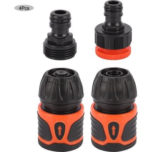 4Pcs Garden Hose Quick Connector Water Pipe Adapter Kit Home Gardening Accessories For 1/2 Hose Connector Fitting Set