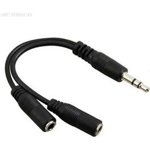 500pcs/lot Audio Conversion Cable 3.5mm Male To Female Headphone Jack Splitter Audio Adapter Cable wholesale cheap