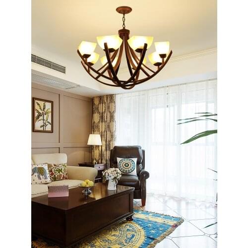 American chandelier country creative restaurant bedroom wrought iron lamps modern minimalist European style living room lamp