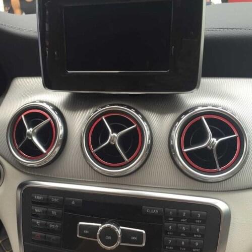 Angelguoguo 5 pcs Aluminium alloy Air outlet /Instrument panel Air outlet decoration ring Fit for Mercedes Benz A/B/GLA/CLA