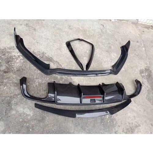 For Audi A4 S4 B9 2017 2018 2019 Car Racing Carbon Fiber Front Eyebrow Cover Rear Bumper Lip Diffuser Spoiler Body Kits