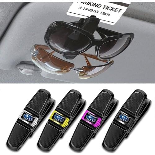 1Pcs Car Sun Visor Sunglasses Clip Ticket Card Universal Clamp For Subaru Legacy Impreza Forester Mpreza Tribeca XV BRZ WRX