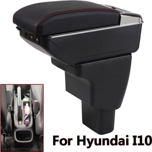 For Hyundai i10 armrest box central Store content box storage interior car-styling decoration accessories parts 2015-2018
