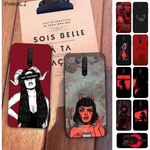 FHNBLJ Sexy Devil Woman Customer Phone Case for RedMi 8 9 4X 5 plus 6 pro GO 6 7 8A s2 K20