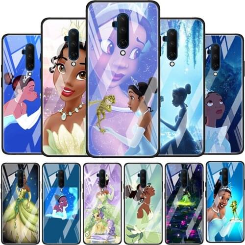Disney Tiana Princess Tempered Glass Cover For OnePlus Z 7 8 9 7T 8T 9R Nord 5G Pro Silicone Phone Case Coque