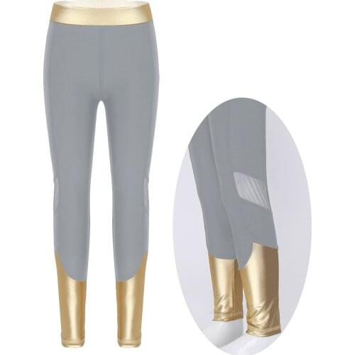 Oyolan Kids Girls Compression Leggings Running Pants Girl Tights Child Sports Leggings Gym Yoga Workout Summer Sweatpants Kids