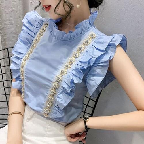 Женские рубашки с рюшами Dingaozlz China At AliExpress