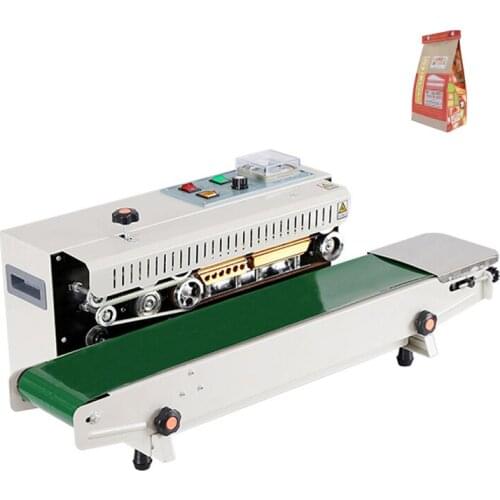 Horizontal Band Sealer With Batch Coder Printing Continuous Band Heat Sealing Machine