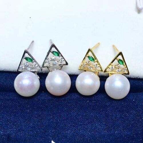 Hot Sale 925 Sterling Silver Earrings Fashion Stud Earrings Settings Findings Jewelry Parts Fittings Womens Accessories