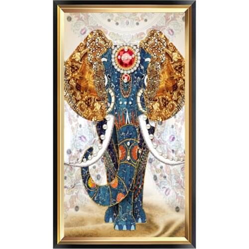 India Elephant Diy Diamond Painting diamond Embroidery Cross Stitch Kits 5D Diamond Mosaic animals puzzle HandicraftZP-3771