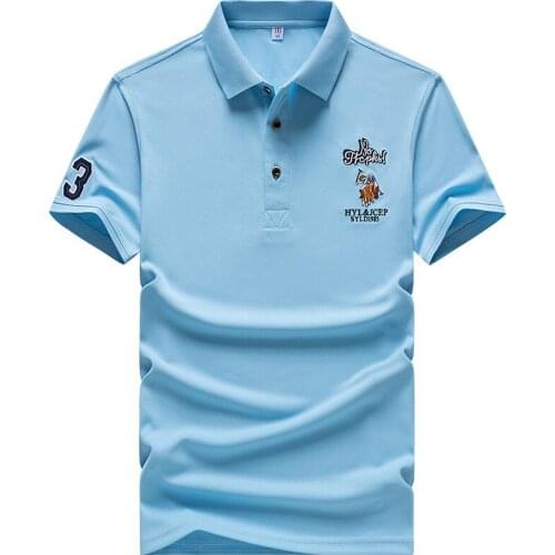 Famous Brand Summer Polo Shirt Men Embroidery Short Sleeve Outdoor Sports Polo Men Big Size M-4XL Slim Fit Polo T Shirt For Men