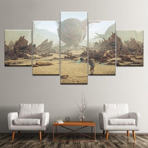 Canvas Painting Desert Dreamy World 5 Pieces Wall Art Painting Modular Wallpapers Poster Print for living room Home Decor