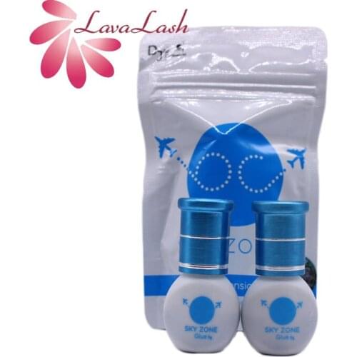 2bottles Korea Sky Zone Glue Eyelash Extensions 5g New Brand Fast Dry Glue Low irritation False eyelash glue lashes Makeup Tools