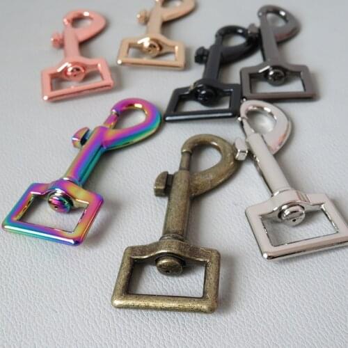 10Pcs/Lot 20mm Webbing Straps Metal Carabiner Hook Swivel Lobster Clasp For Dog Pet Leads Leash Lock Hardware Sewing Accessory