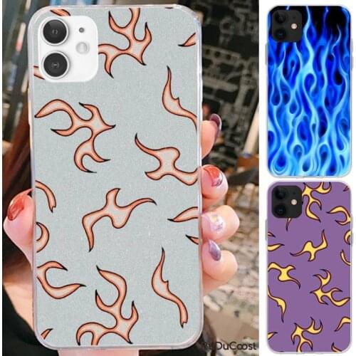 Reall Burning Flame Fire TPU Soft Phone Case For iPhone 7 8 Plus X XS Max XR Coque Case For iphone 5s SE 2020 6 6s 11Pro