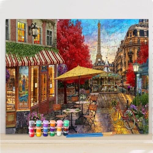 RUOPOTY Paris Street DIY Painting By Numbers Jigsaw Puzzle Canvas By Numbers For Adult Modern Wall Art Picture Diy Gift Home Art