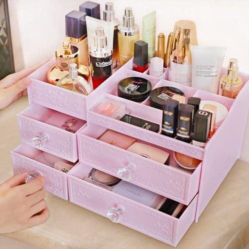 Ins Desktop Storage Box Drawer Shelf Storage Box Container Rack Holder Organizer Cosmetic Stationery Kawaii Desk Rack 2021