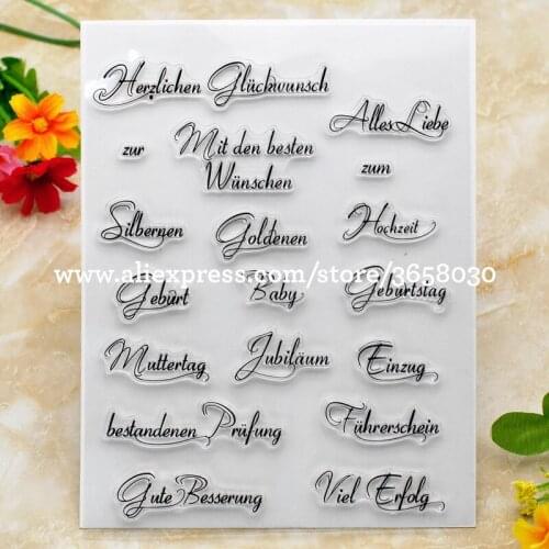 German Einzug Hoczeit zur zum Baby Scrapbook DIY photo cards rubber stamp clear stamp transparent stamp 14x18cm 8071323