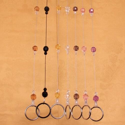New Clothing Store Wire Hanging Rings with Colorful Acrylic Crystal Beads Clothes Hangers and Display Beauty Decoration