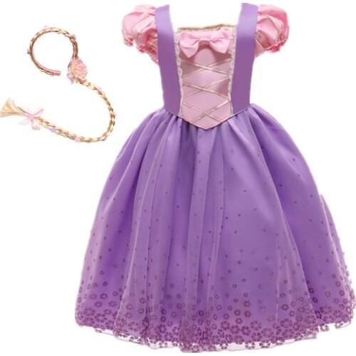 Girls Rapunzel Princess Dresses Cosplay Sofia Costume Children Party Dress Up