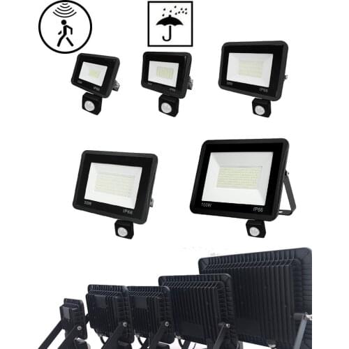 FloodLight Reflector Spotlight Exterior Reflector Sensor LED Street Light Outdoor Garden Path Spot Wall Emergency Lamp luminaria