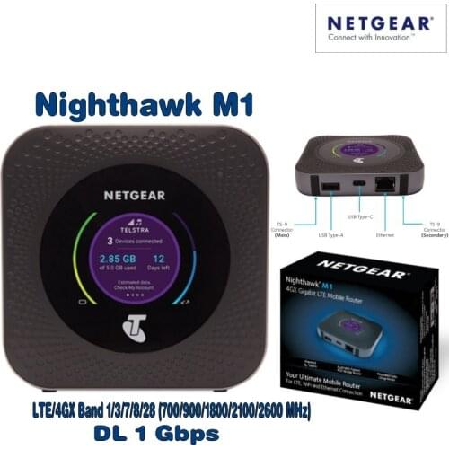 3pcs Unlocked Netgear Nighthawk M1 MR1100 4GX Gigabit LTE Mobile Router cat16 MaX Support LTE/4GX Bands B1/B3/B7/B8/B28