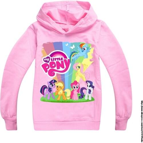 My Little Baby girl pony Clothing Baby Teenage Sweatshirt Hoodies Boys Girls Kids Printed Clothes Long Sleeved Tops