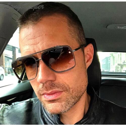 LongKeeper Rimless Pilot Sunglasses Men Women Luxury Brand Designer One Piece Gradient Sun Glasses Retro Alloy Oculos Masculino